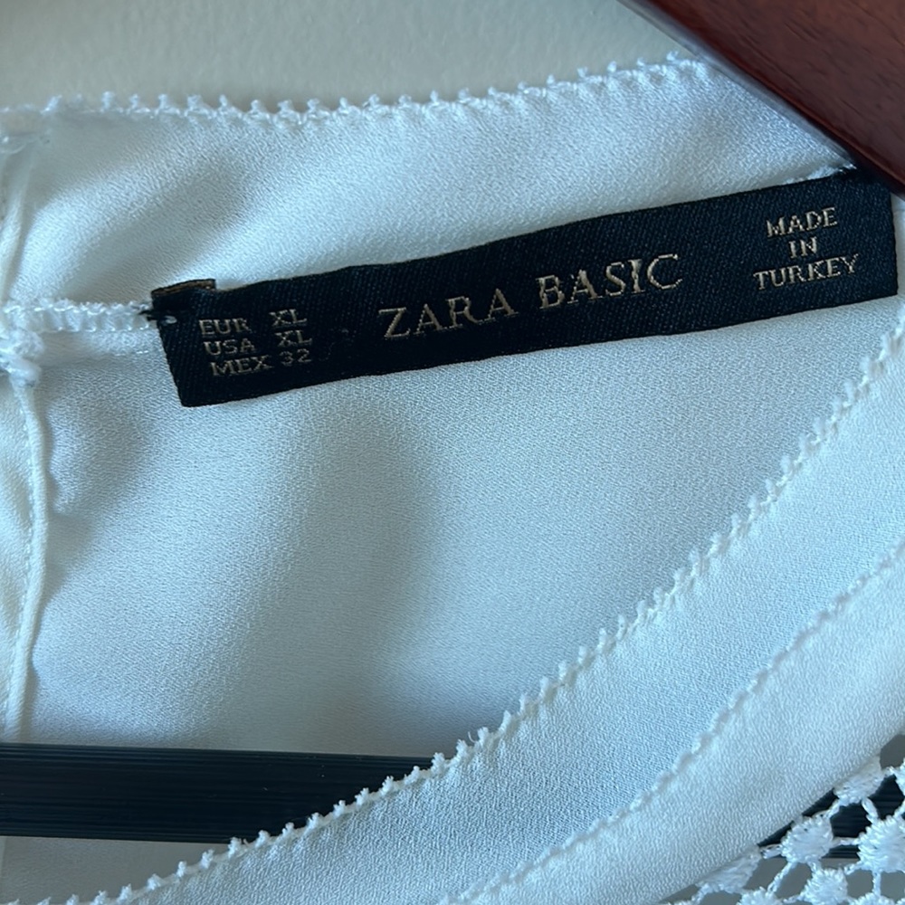 Zara Lace Sleeveless Blouse XL - Picture 3 of 3